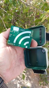 Durante la semana del eclipse, una grabadora Audiomoth se colocó para participar en el proyecto ECOECLIPSE con los sonidos de La Chanta.